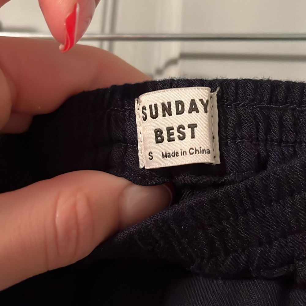 ARITZIA Sunday Best Tabata Strapless Jumpsuit Jogger Pant Elastic Pockets Black - Picture 4 of 6